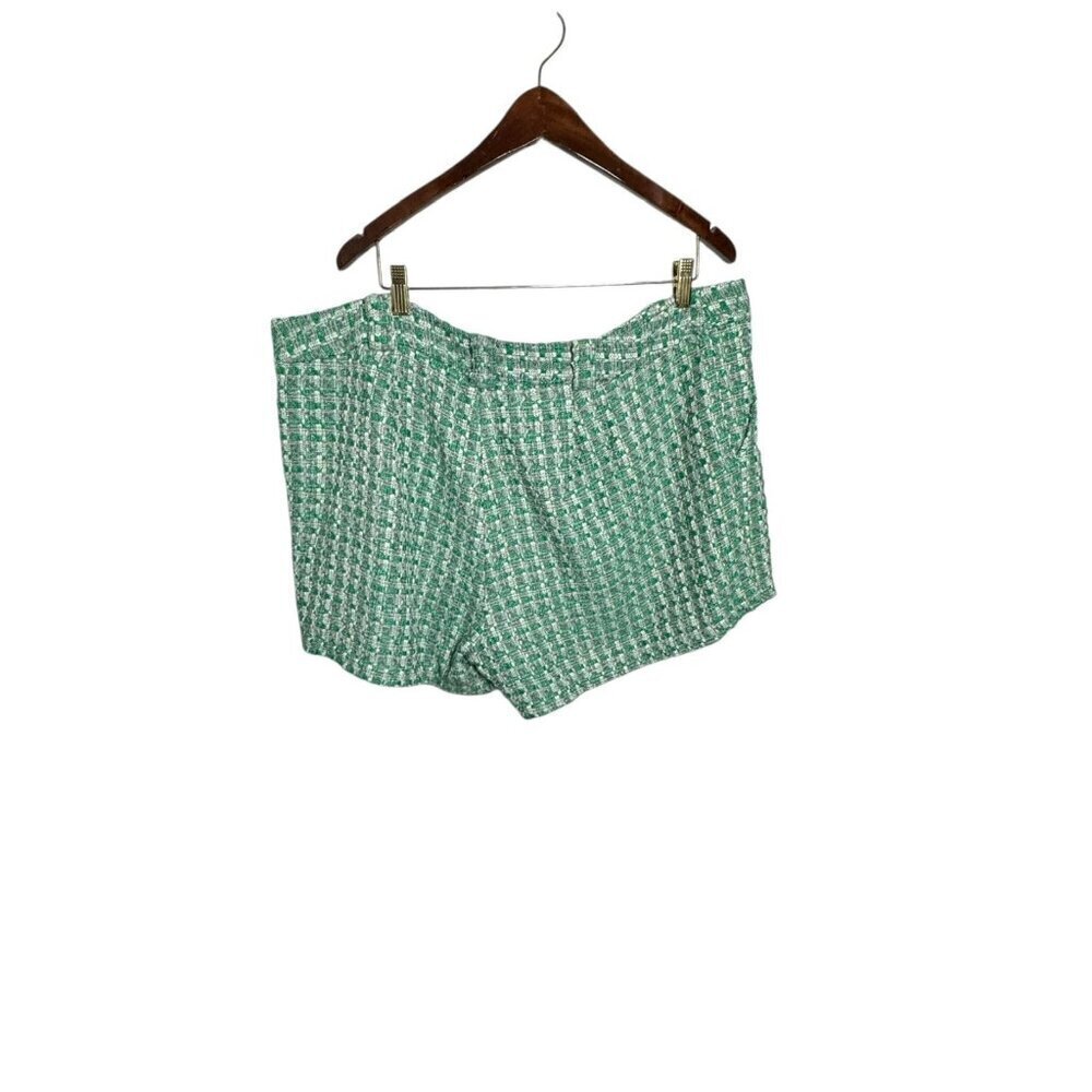 Anthropologie Maeve womens shorts tweed green size 18 - Picture 3 of 7